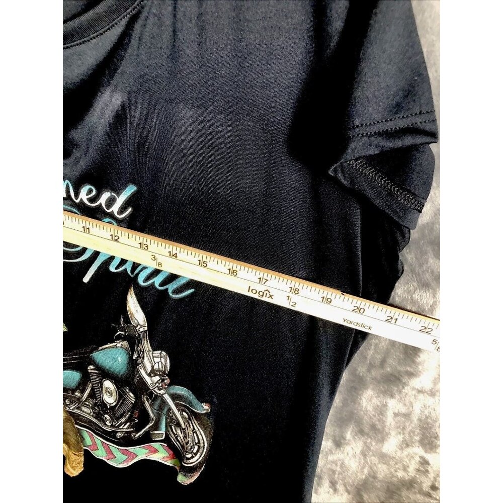 Women’s T-shirt untamed spirit biker chick gray shirt size 2X large - Picture 3 of 9